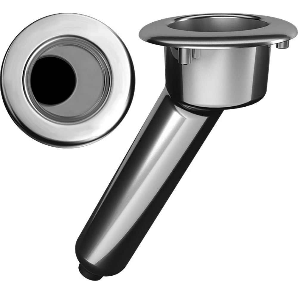 Mate Series Elite Screwless Stainless Steel 30 Rod & Cup Holder - Drain - Round Top - Get Tight Gear