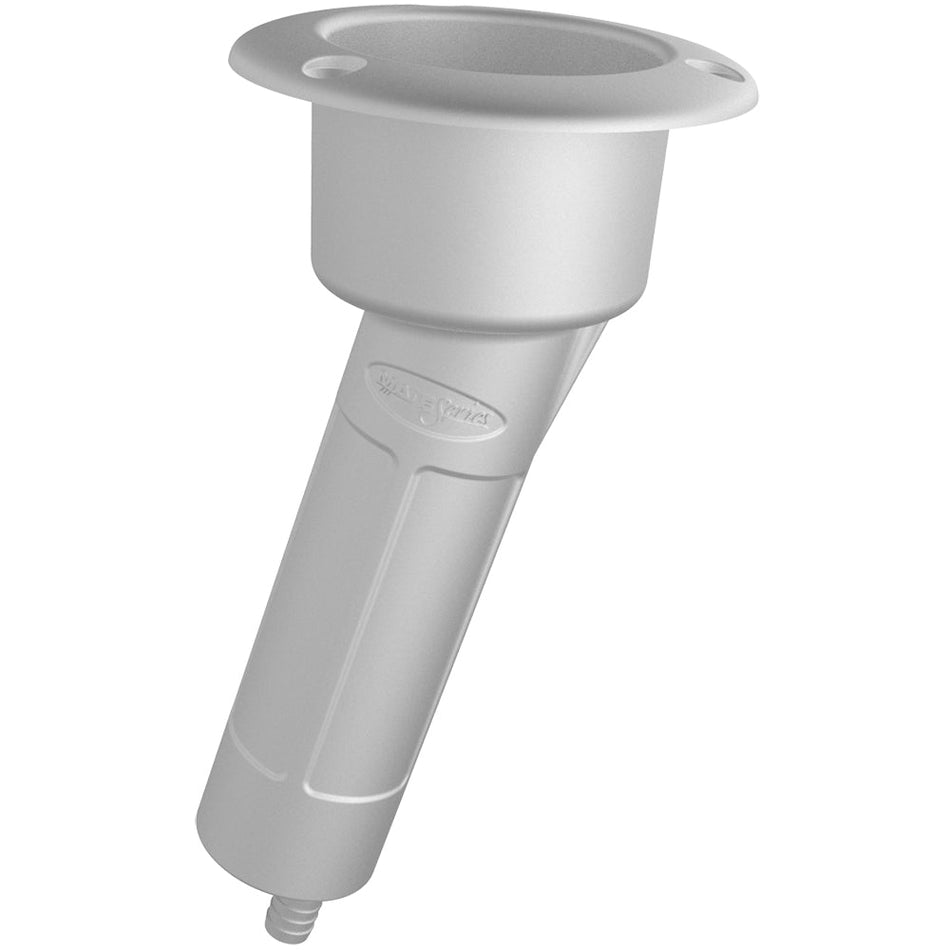 Mate Series Plastic 15 Rod & Cup Holder - Drain - Round Top - White - Get Tight Gear