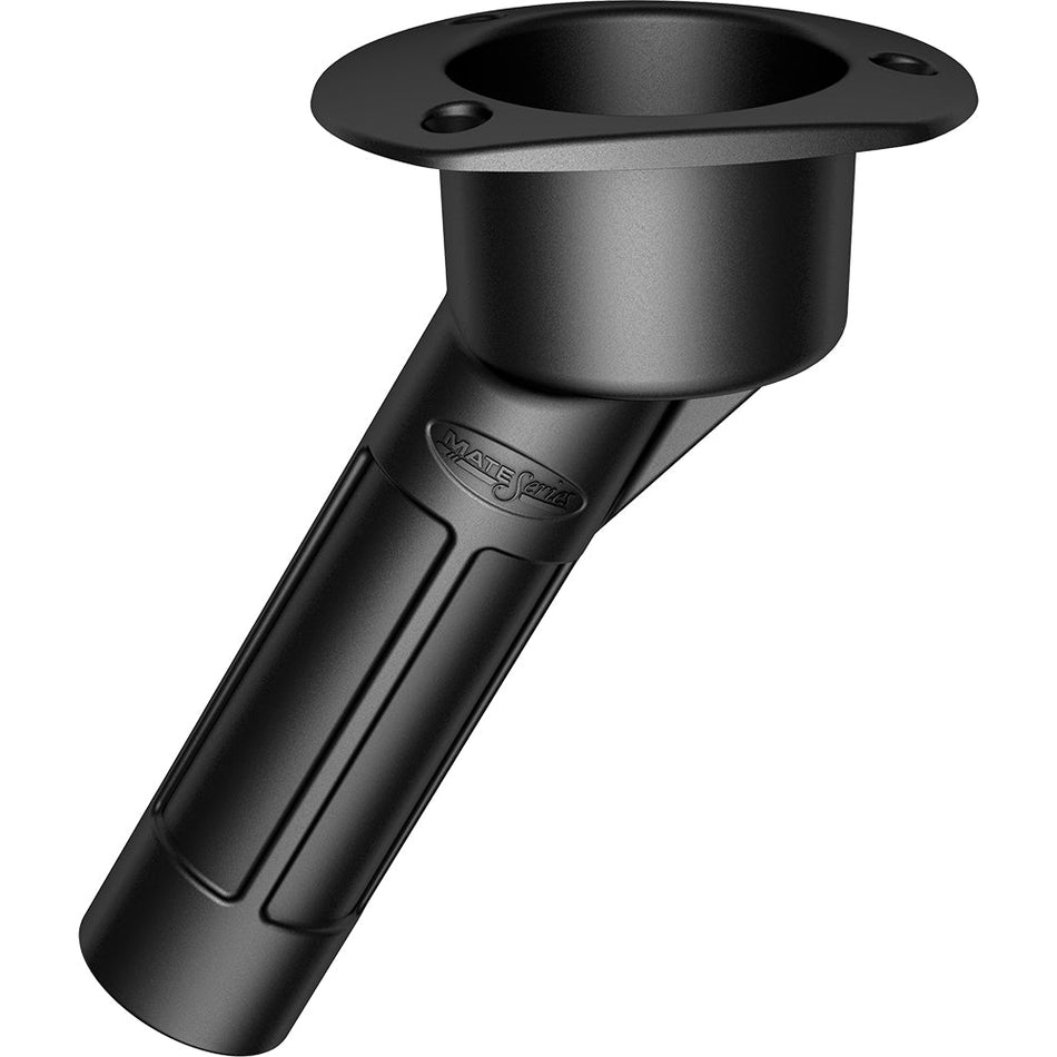 Mate Series Plastic Rod & Cup Holder 30 Degree Open w/Oval Top - Black - Get Tight Gear