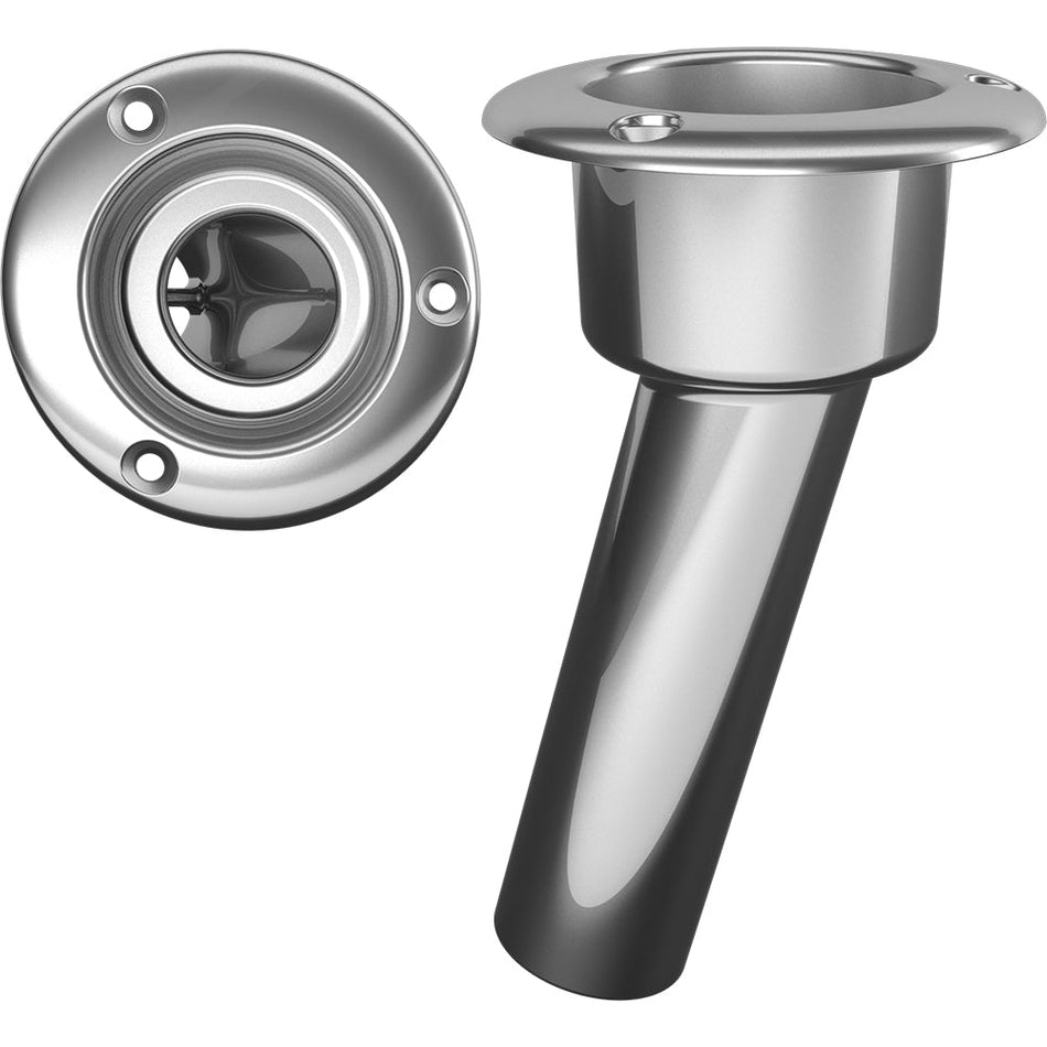 Mate Series Stainless Steel 15 Rod & Cup Holder - Open - Round Top - Get Tight Gear