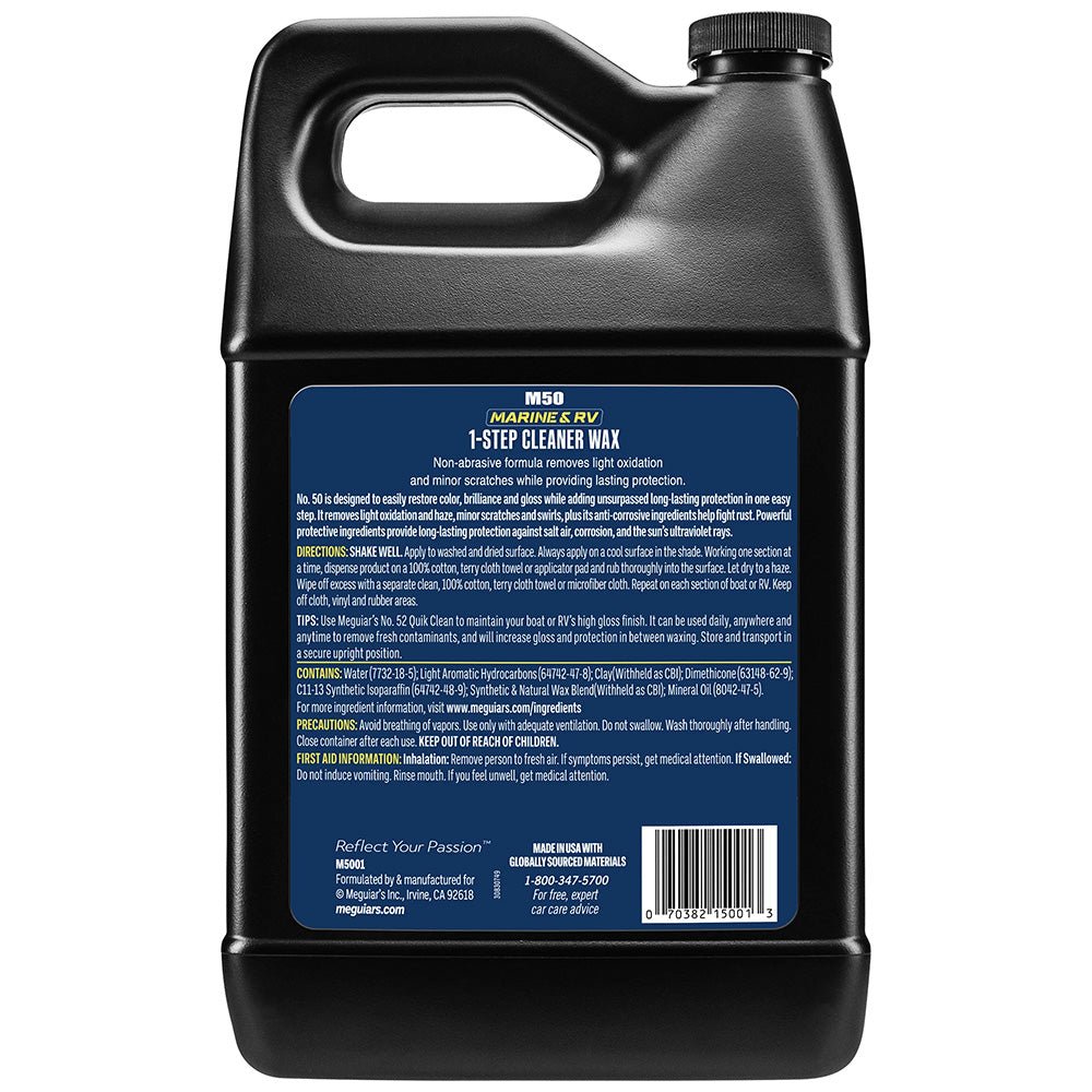 Meguiar's 50 Boat/RV Cleaner Wax - Liquid 1 Gallon - Get Tight Gear