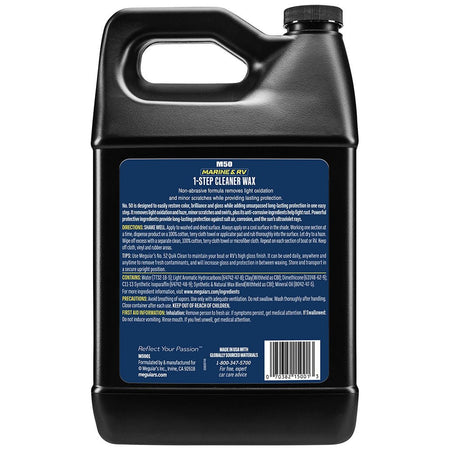 Meguiar's 50 Boat/RV Cleaner Wax - Liquid 1 Gallon - Get Tight Gear