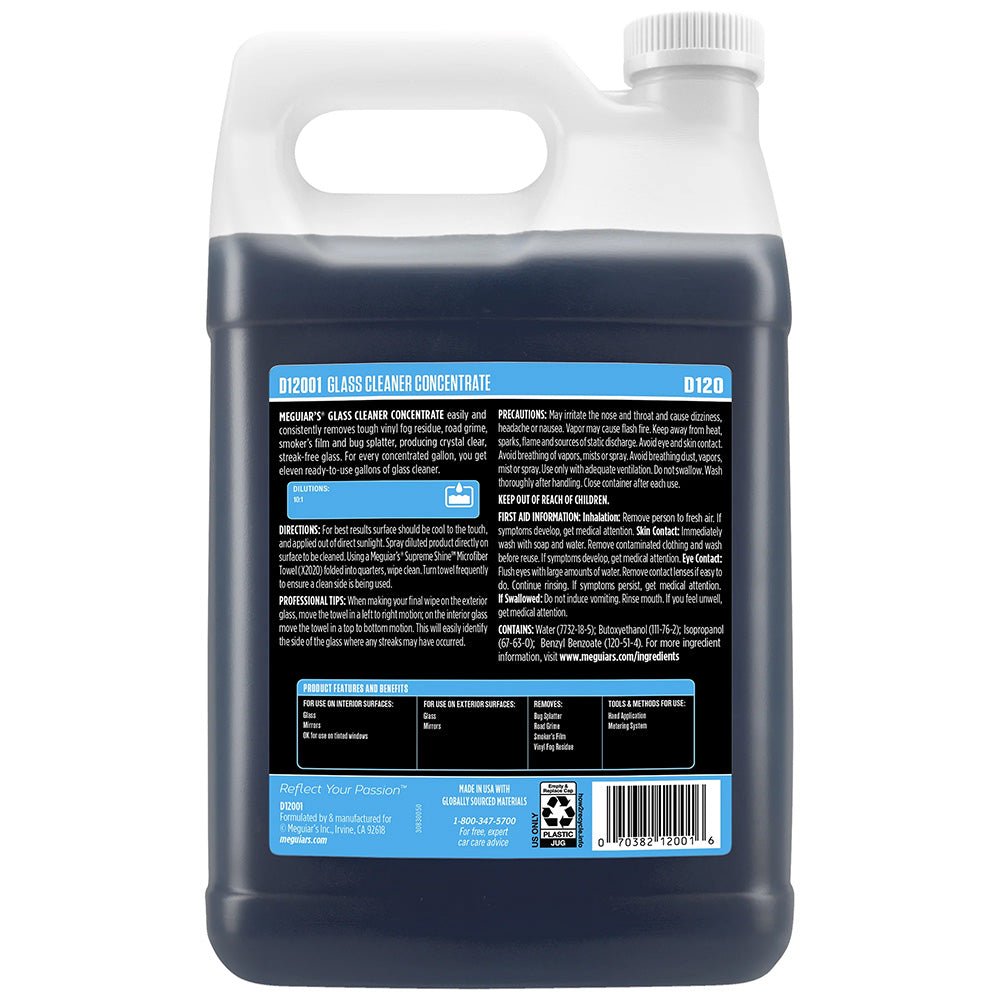 Meguiar's Glass Cleaner Concentrate - 1 Gallon - Get Tight Gear