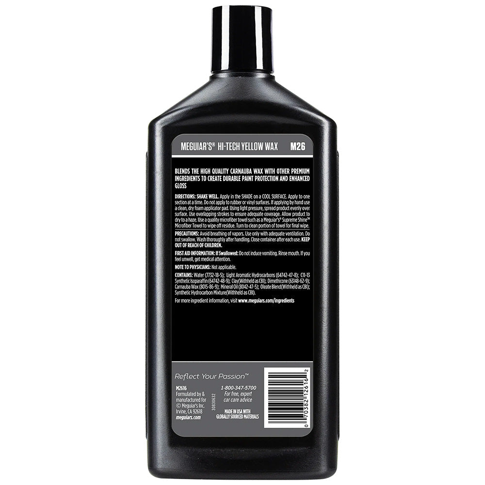 Meguiar's Hi - Tech Yellow Wax - 16oz - Get Tight Gear