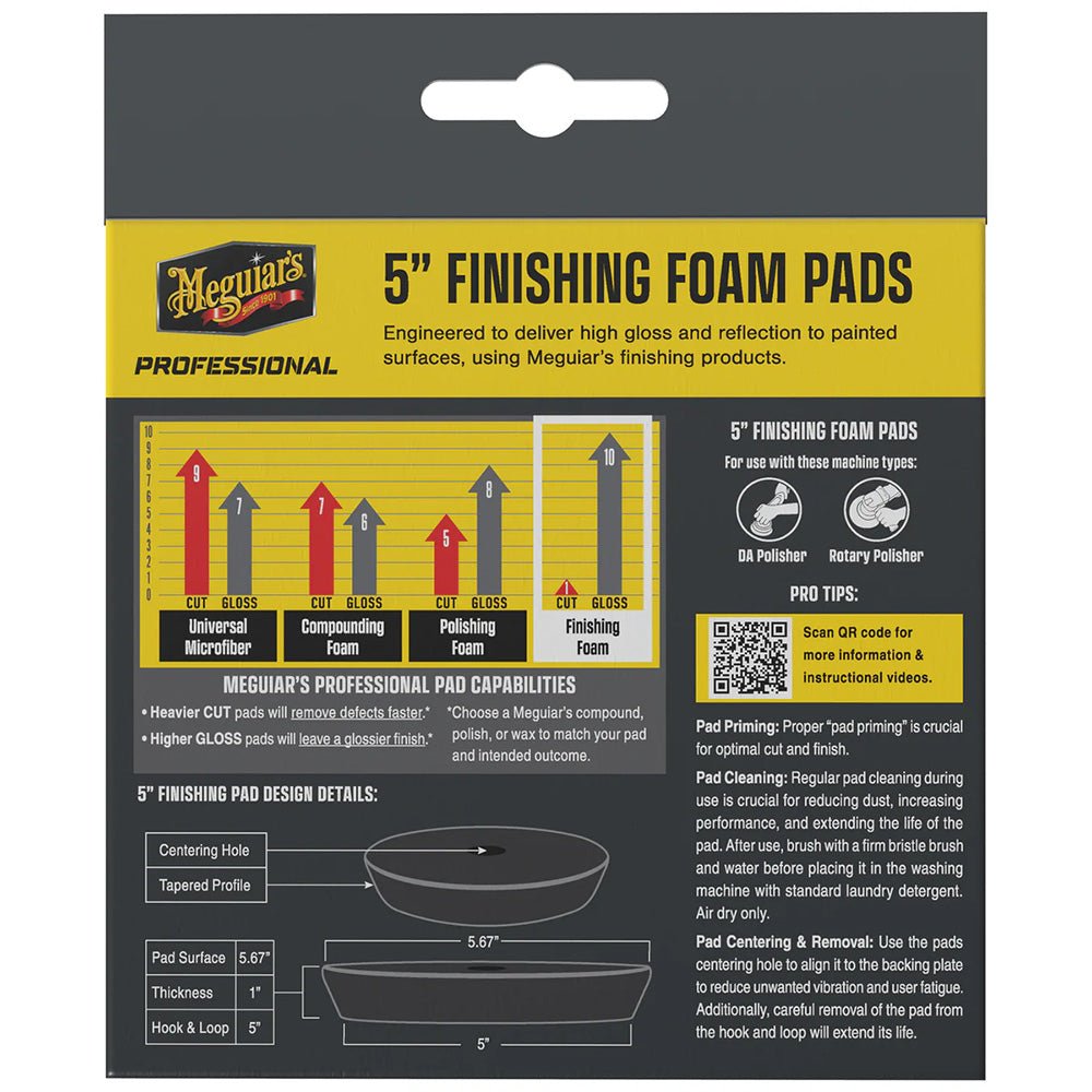 Meguiar's Professional 5" Finishing Foam Pads *2 - Pack - Get Tight Gear