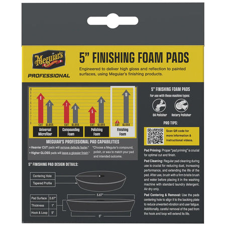 Meguiar's Professional 5" Finishing Foam Pads *2 - Pack - Get Tight Gear