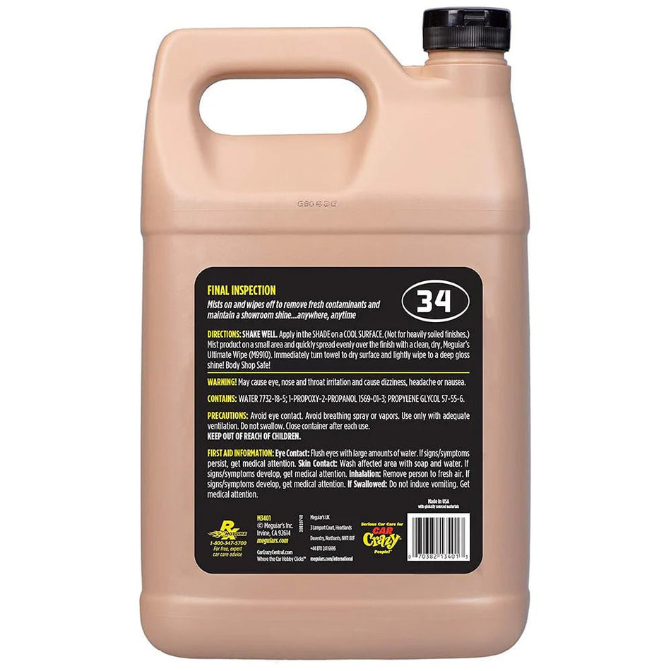 Meguiar's Professional Final Inspection Wipe - Off Detailer - 1 Gallon - Get Tight Gear
