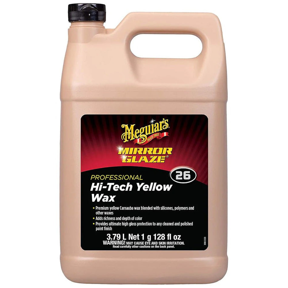 Meguiar's Professional Hi - Tech Yellow Liquid Wax - 1 Gallon - Get Tight Gear