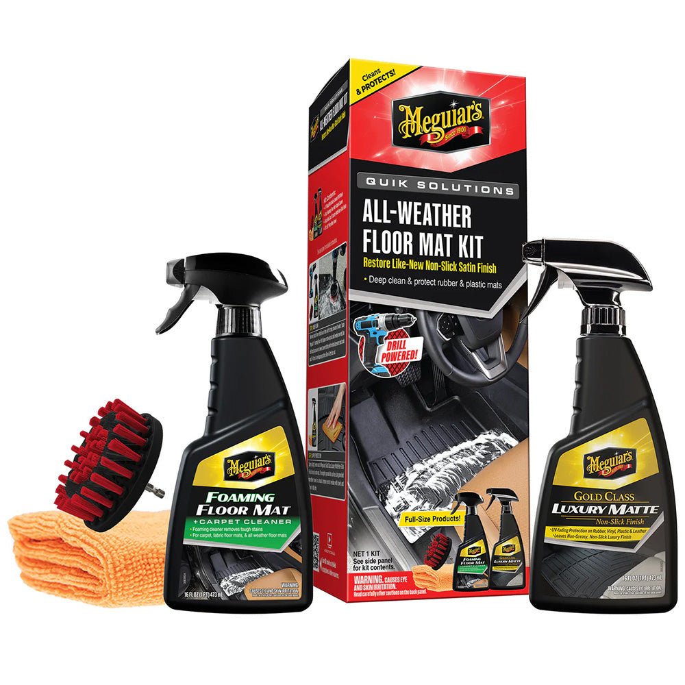 Meguiar's Quik Solutions All - Weather Floor Mat Kit - Get Tight Gear