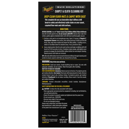 Meguiar's Quik Solutions Carpet & Cloth Cleaning Kit - Get Tight Gear