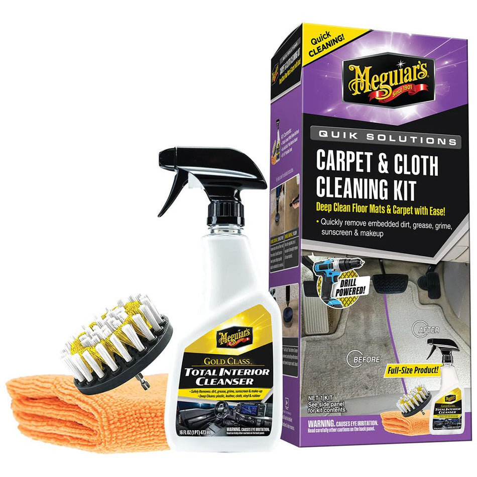 Meguiar's Quik Solutions Carpet & Cloth Cleaning Kit - Get Tight Gear