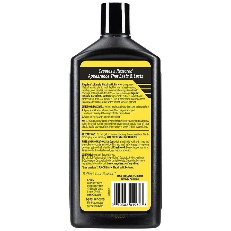 Meguiar's Ultimate Black Plastic Restorer - 16oz - Get Tight Gear
