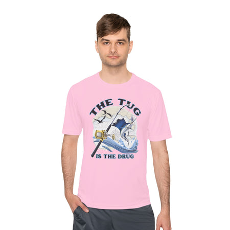 Men's Fishing Tee - "The Tug is the Drug™" Moisture Wicking Shirt for Anglers - Get Tight Gear