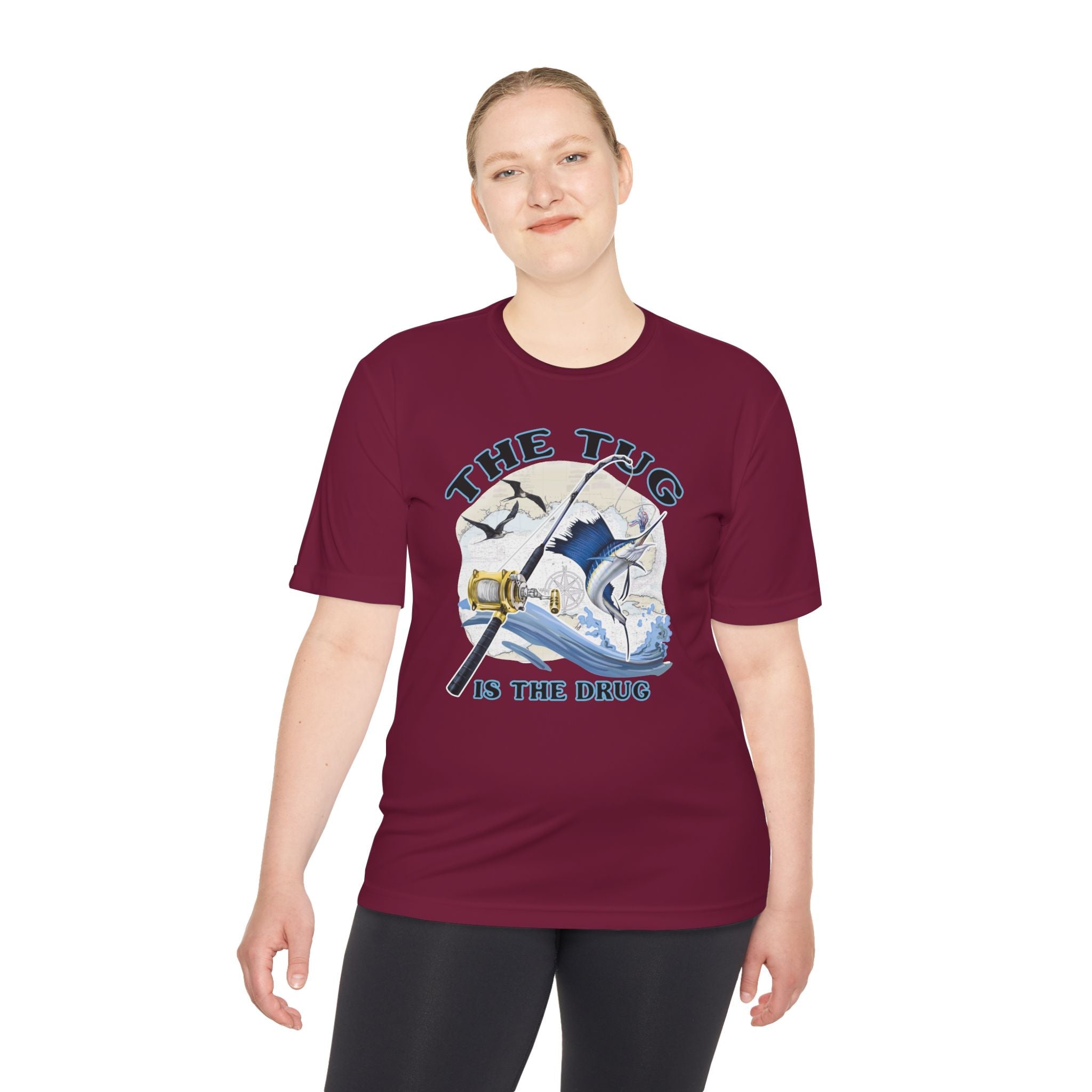 Men's Fishing Tee - "The Tug is the Drug™" Moisture Wicking Shirt for Anglers - Get Tight Gear