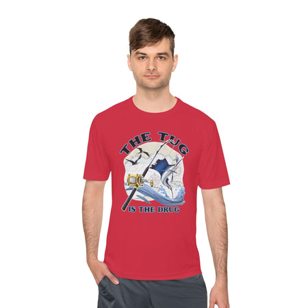 Men's Fishing Tee - "The Tug is the Drug™" Moisture Wicking Shirt for Anglers - Get Tight Gear