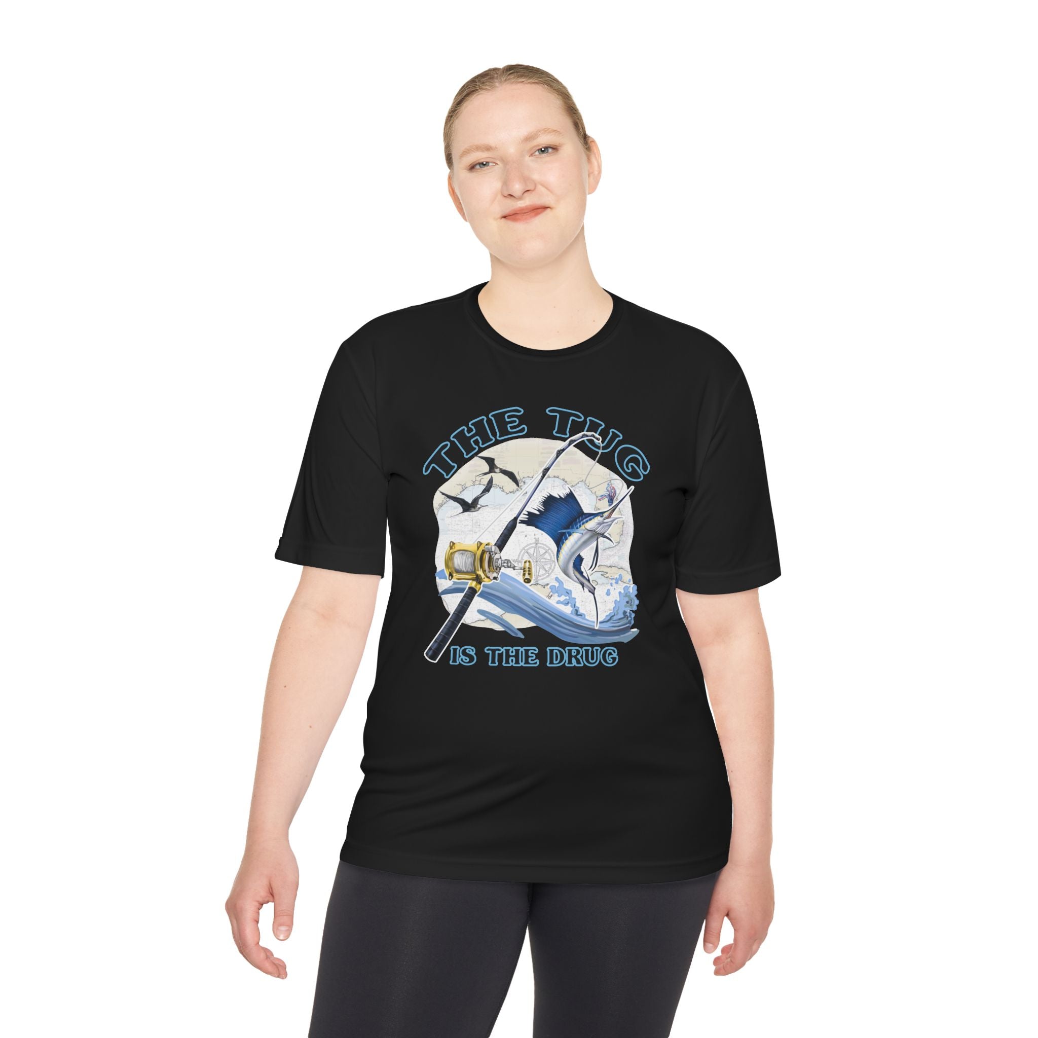 Men's Fishing Tee - "The Tug is the Drug™" Moisture Wicking Shirt for Anglers - Get Tight Gear