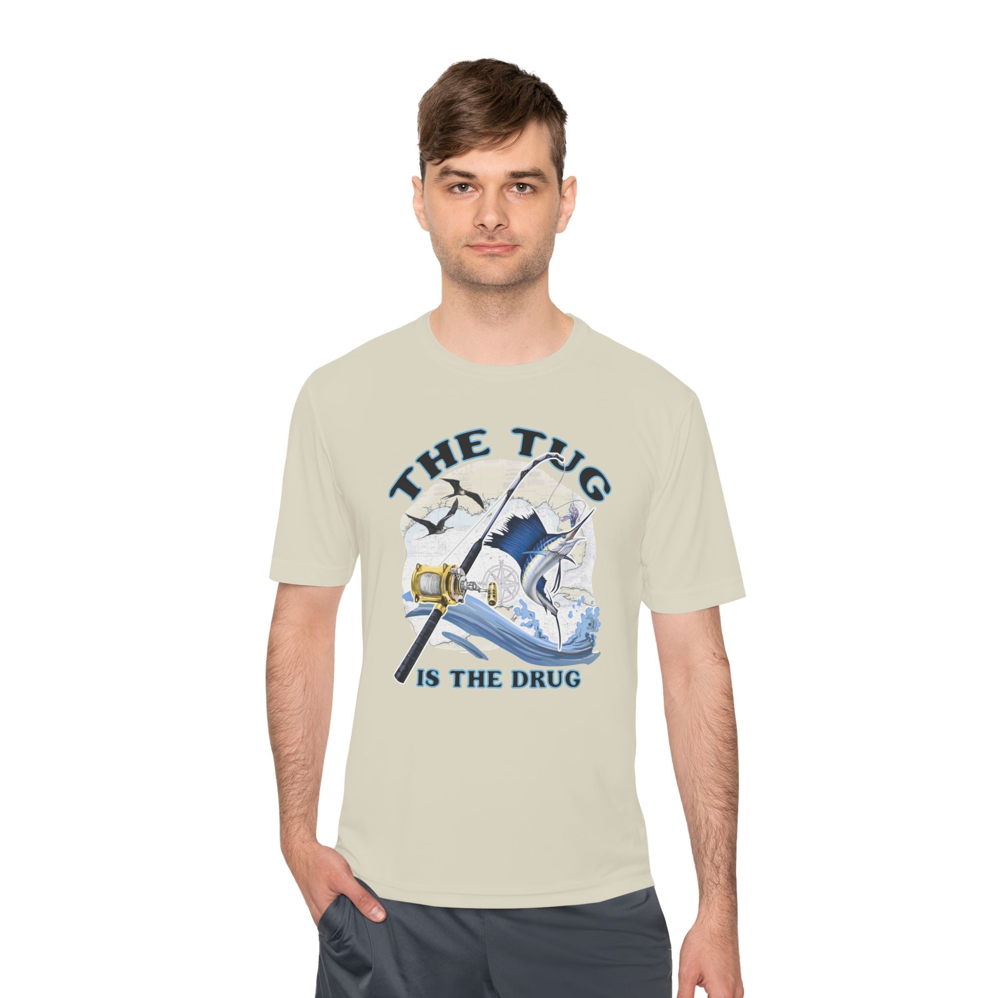 Men's Fishing Tee - "The Tug is the Drug™" Moisture Wicking Shirt for Anglers - Get Tight Gear