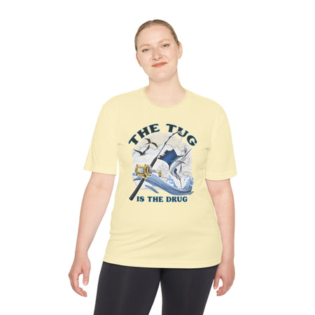 Men's Fishing Tee - "The Tug is the Drug™" Moisture Wicking Shirt for Anglers - Get Tight Gear
