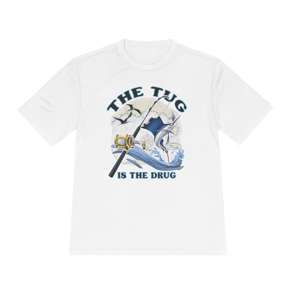 Men's Fishing Tee - "The Tug is the Drug™" Moisture Wicking Shirt for Anglers - Get Tight Gear