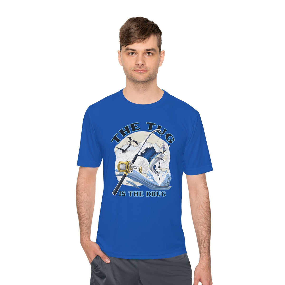 Men's Fishing Tee - "The Tug is the Drug™" Moisture Wicking Shirt for Anglers - Get Tight Gear