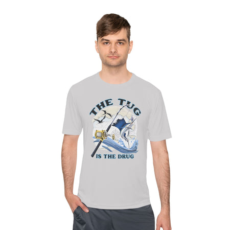 Men's Fishing Tee - "The Tug is the Drug™" Moisture Wicking Shirt for Anglers - Get Tight Gear