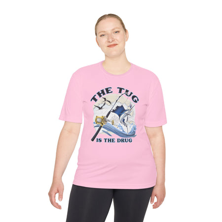 Men's Fishing Tee - "The Tug is the Drug™" Moisture Wicking Shirt for Anglers - Get Tight Gear