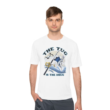Men's Fishing Tee - "The Tug is the Drug™" Moisture Wicking Shirt for Anglers - Get Tight Gear