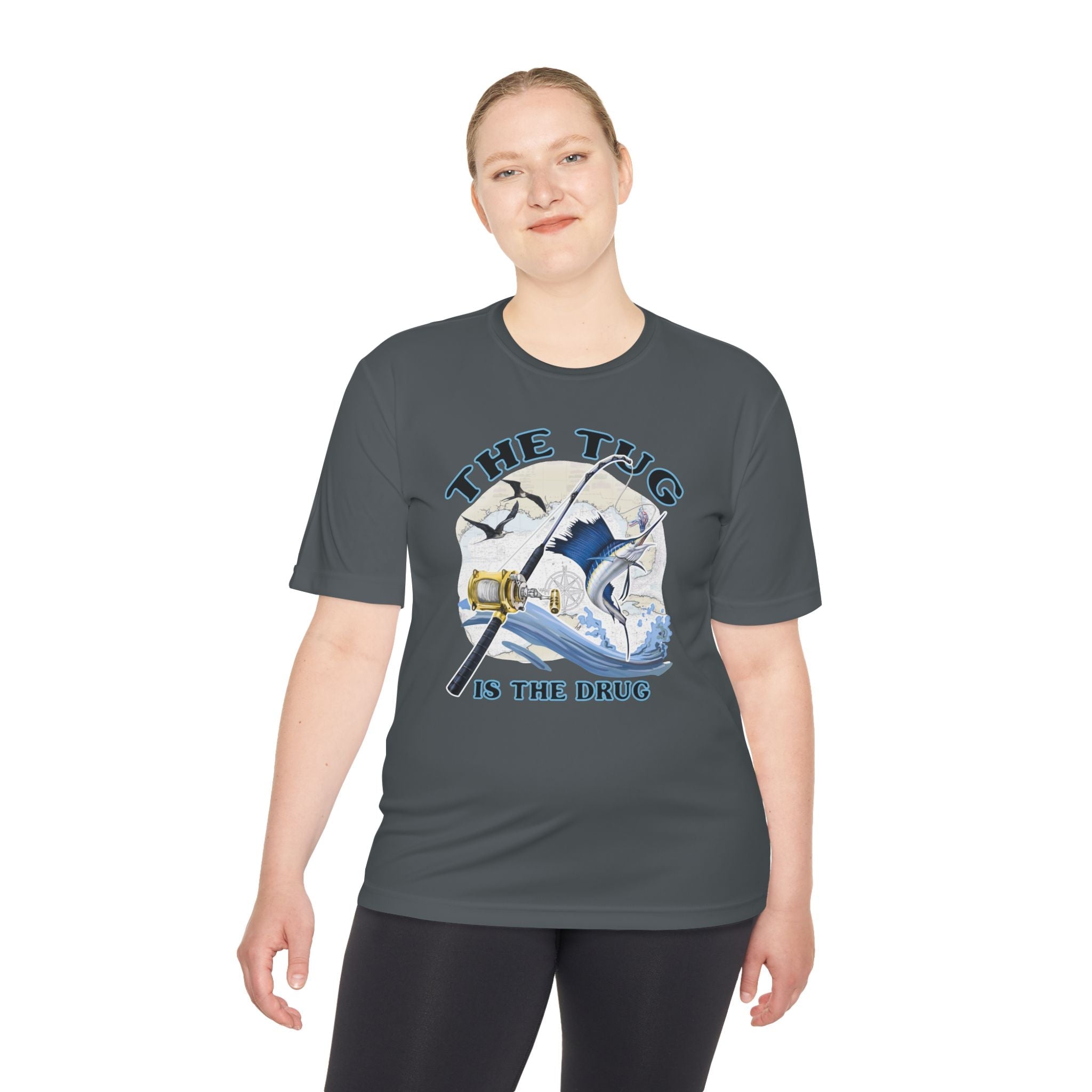 Men's Fishing Tee - "The Tug is the Drug™" Moisture Wicking Shirt for Anglers - Get Tight Gear