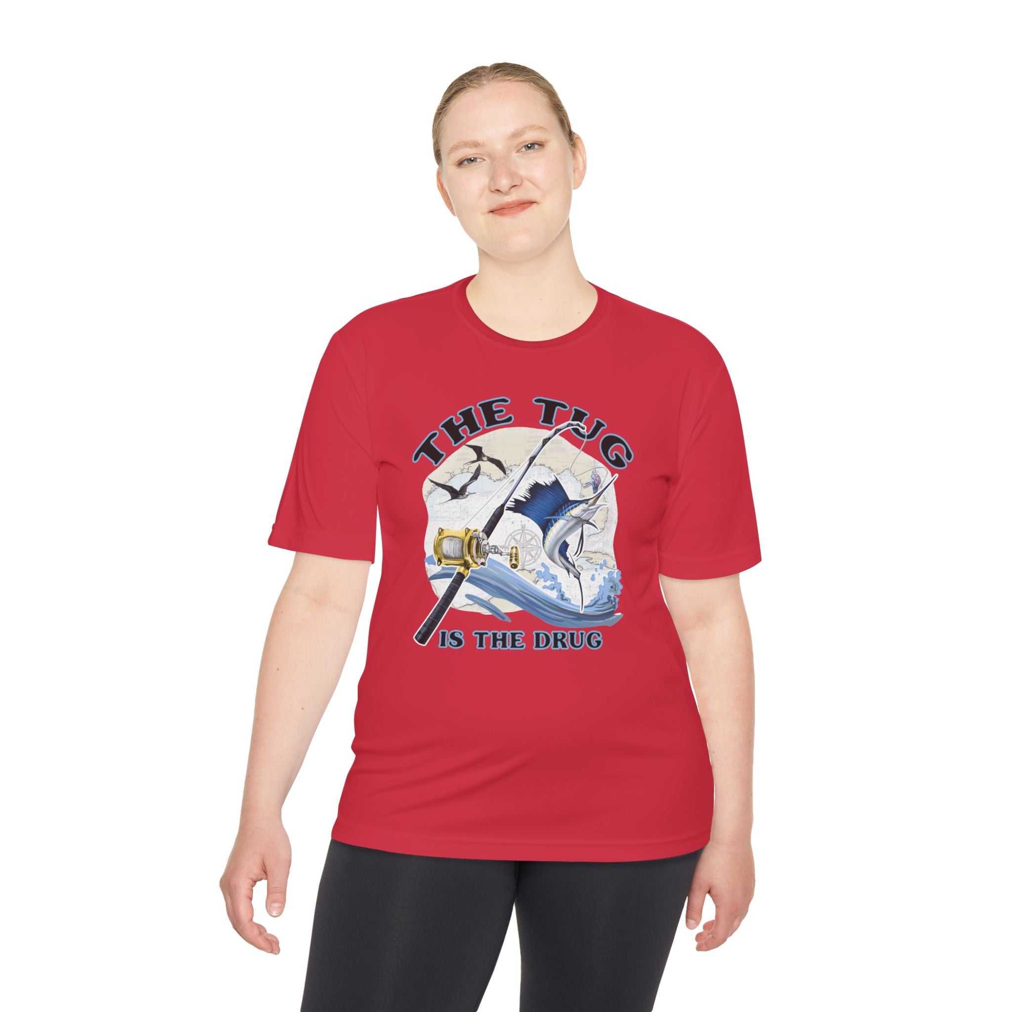 Men's Fishing Tee - "The Tug is the Drug™" Moisture Wicking Shirt for Anglers - Get Tight Gear