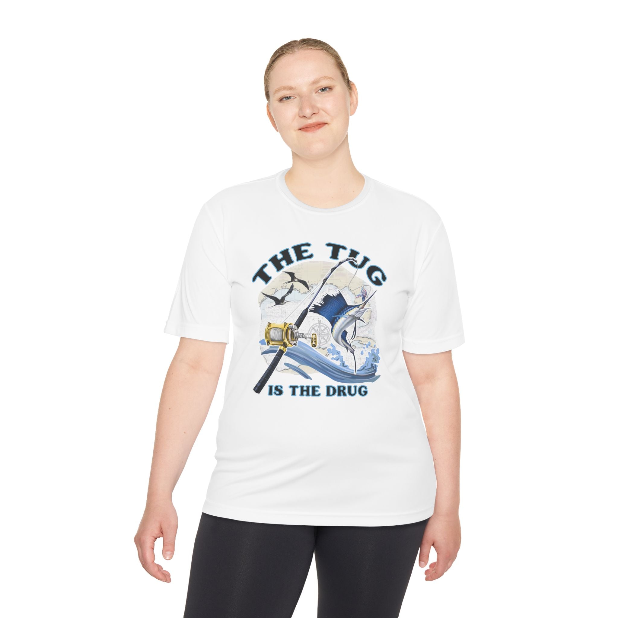 Men's Fishing Tee - "The Tug is the Drug™" Moisture Wicking Shirt for Anglers - Get Tight Gear