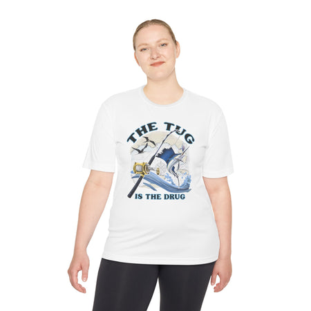 Men's Fishing Tee - "The Tug is the Drug™" Moisture Wicking Shirt for Anglers - Get Tight Gear