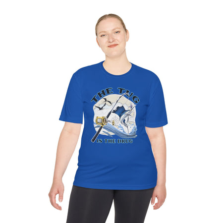 Men's Fishing Tee - "The Tug is the Drug™" Moisture Wicking Shirt for Anglers - Get Tight Gear