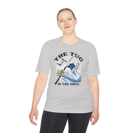 Men's Fishing Tee - "The Tug is the Drug™" Moisture Wicking Shirt for Anglers - Get Tight Gear