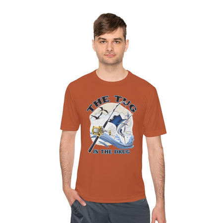 Men's Fishing Tee - "The Tug is the Drug™" Moisture Wicking Shirt for Anglers - Get Tight Gear