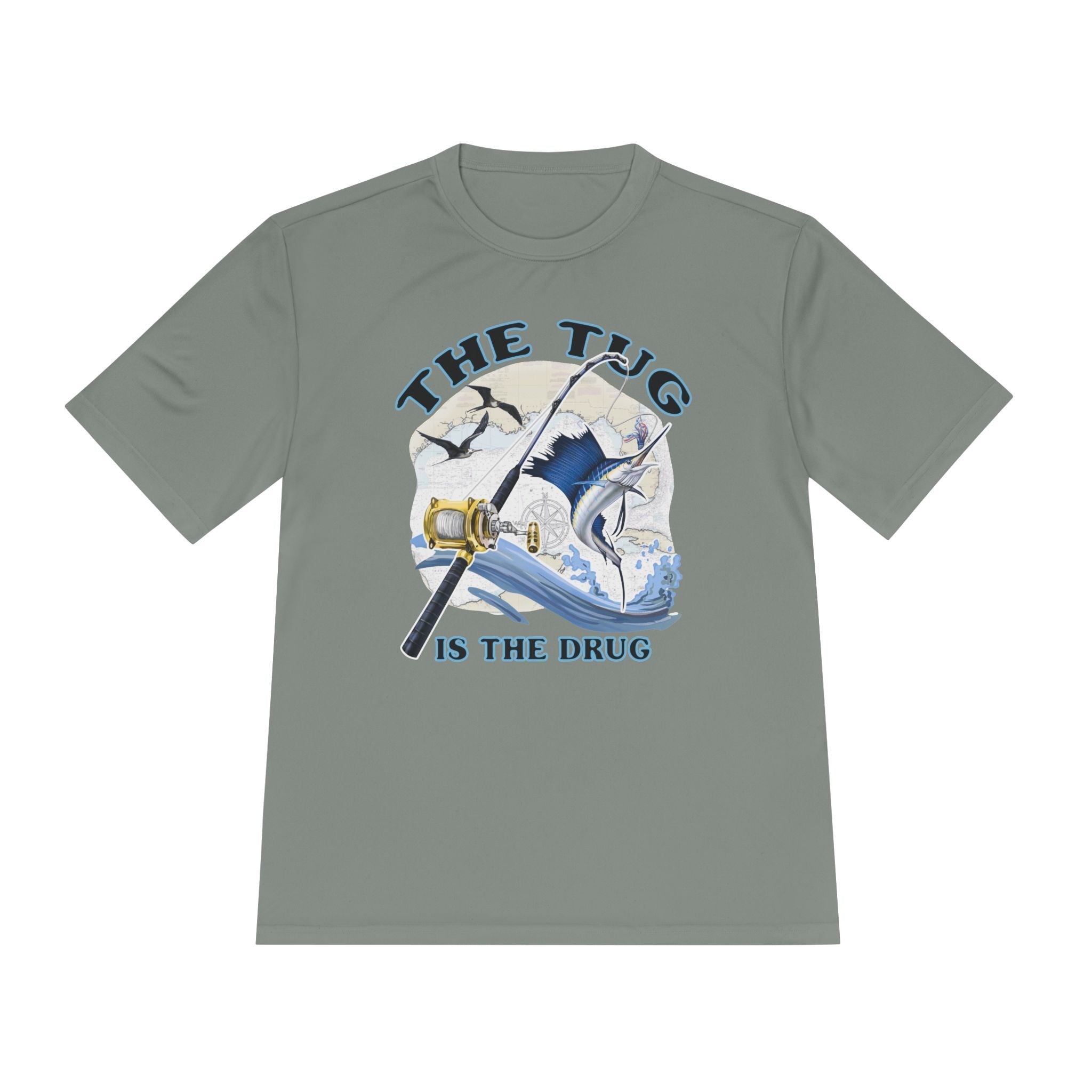 Men's Fishing Tee - "The Tug is the Drug™" Moisture Wicking Shirt for Anglers - Get Tight Gear