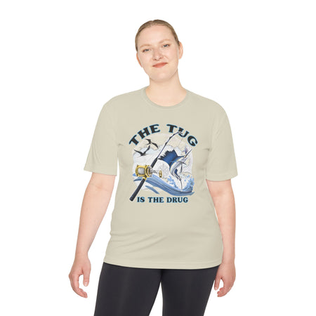 Men's Fishing Tee - "The Tug is the Drug™" Moisture Wicking Shirt for Anglers - Get Tight Gear