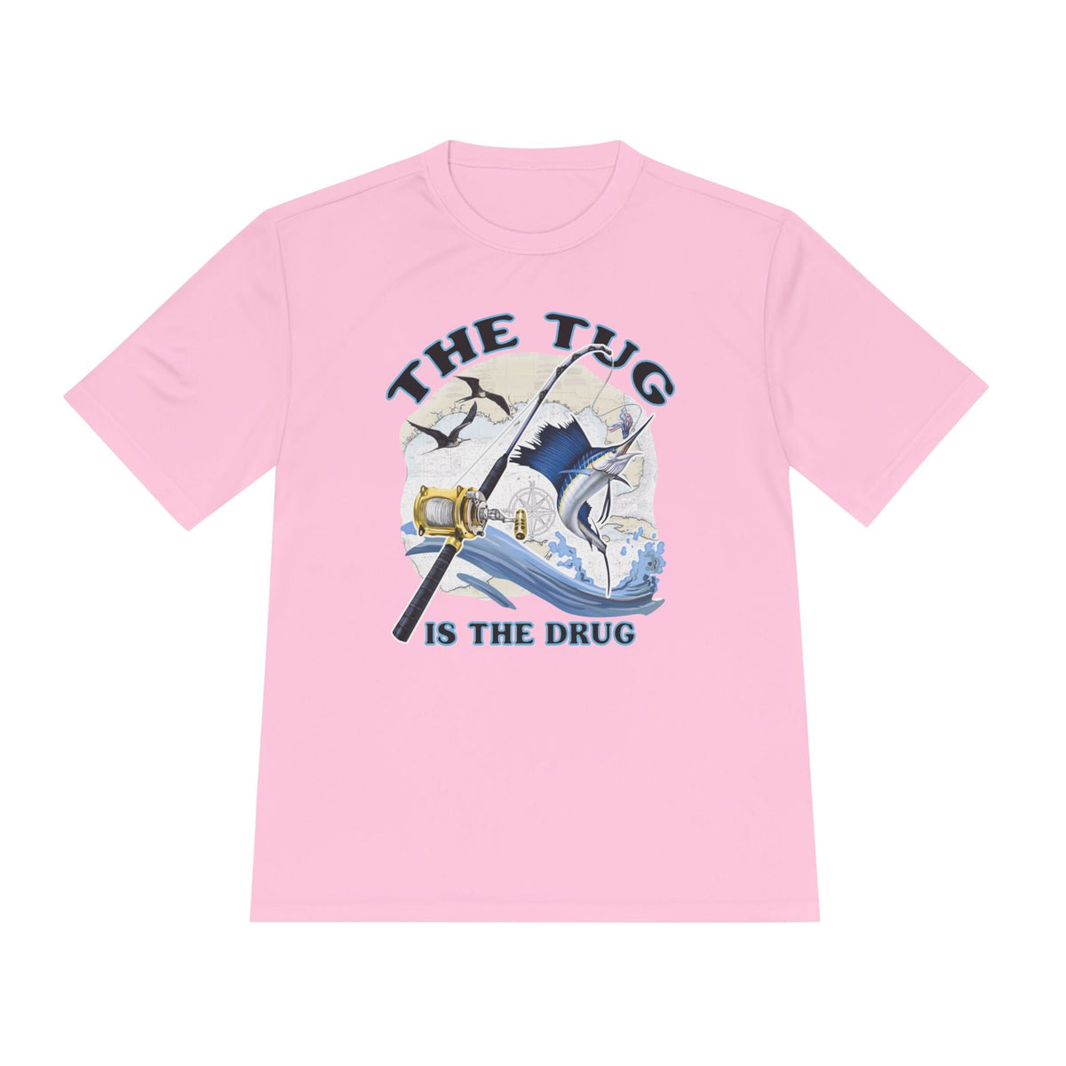 Men's Fishing Tee - "The Tug is the Drug™" Moisture Wicking Shirt for Anglers - Get Tight Gear