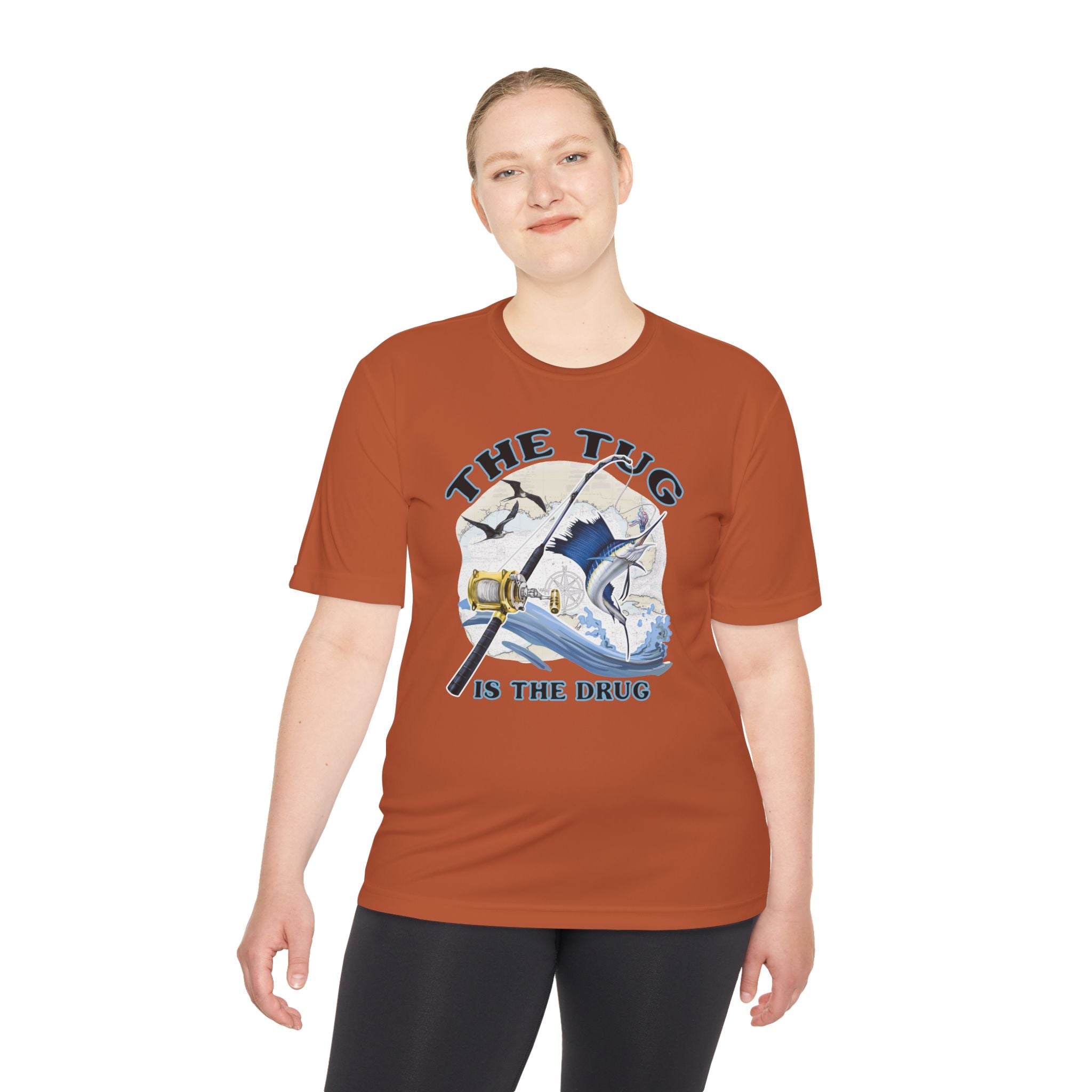 Men's Fishing Tee - "The Tug is the Drug™" Moisture Wicking Shirt for Anglers - Get Tight Gear