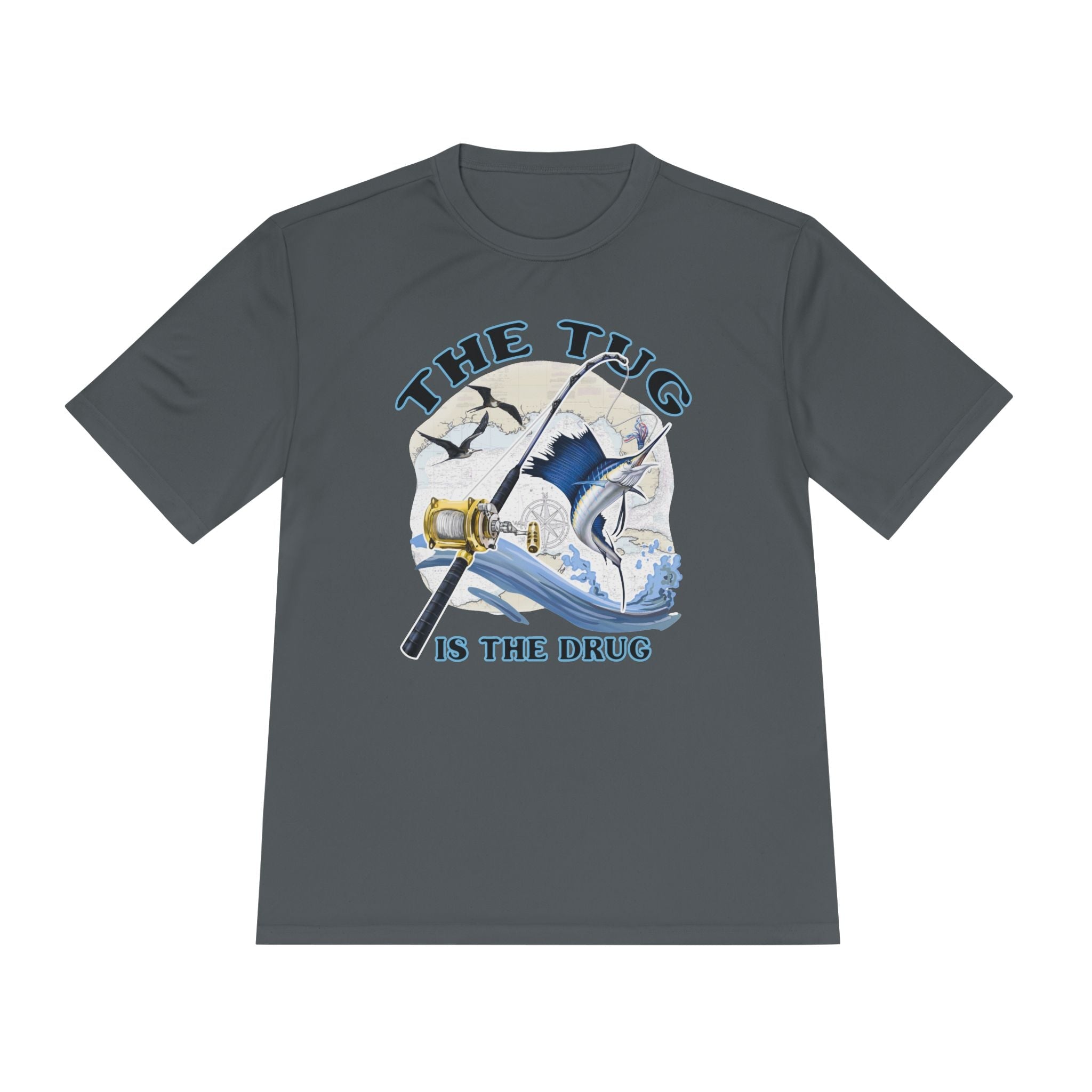 Men's Fishing Tee - "The Tug is the Drug™" Moisture Wicking Shirt for Anglers - Get Tight Gear