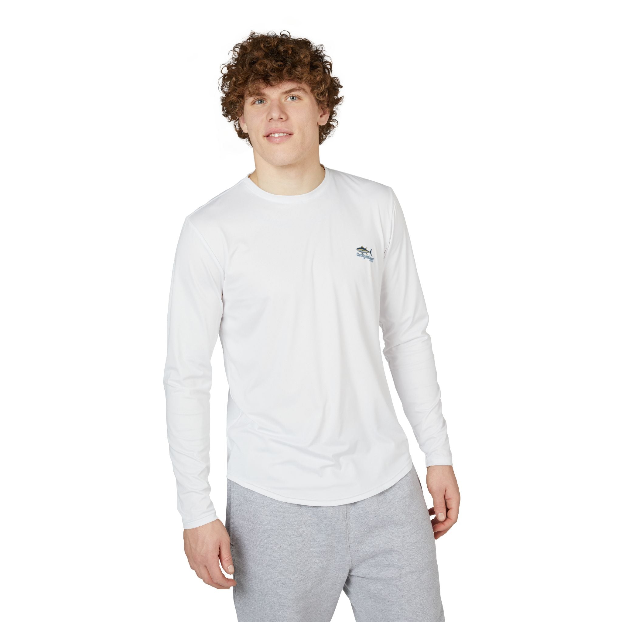 Men's UV Protection Fishing Shirt - Go Deep Or Go Home Design - Get Tight Gear