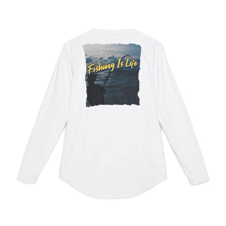 Men's UV Protection Long Sleeve Fishing Shirt - "Fishing Is Life" Design - Get Tight Gear