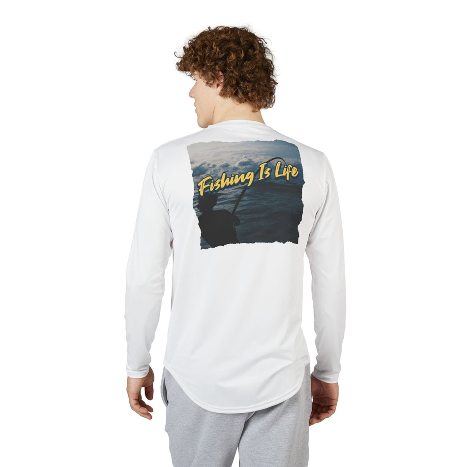 Men's UV Protection Long Sleeve Fishing Shirt - "Fishing Is Life" Design - Get Tight Gear