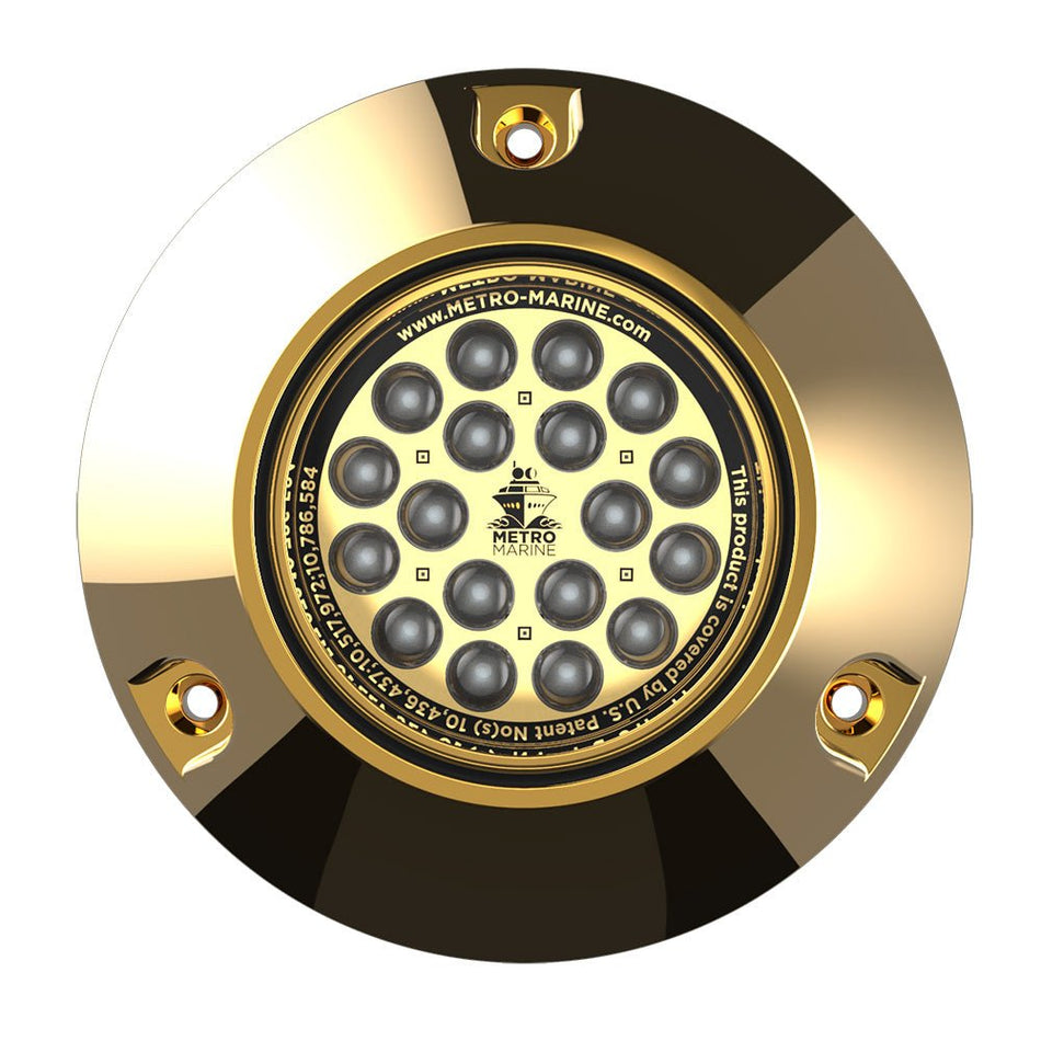 Metro Marine High - Output Submersible Underwater Light w/Intelligent Monochromatic LED's - Aqua, 90 Beam - Get Tight Gear