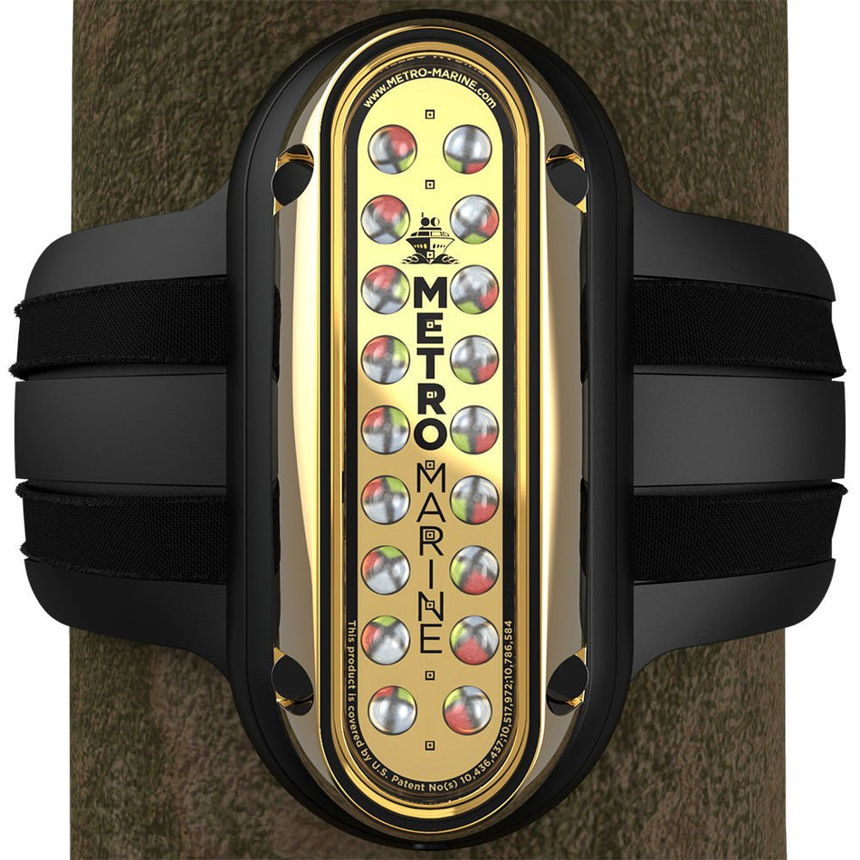 Metro Marine High - Output Vertical Piling Mount Light w/Intelligent Full Spectrum LED's - RGBW, 45 Beam - Get Tight Gear