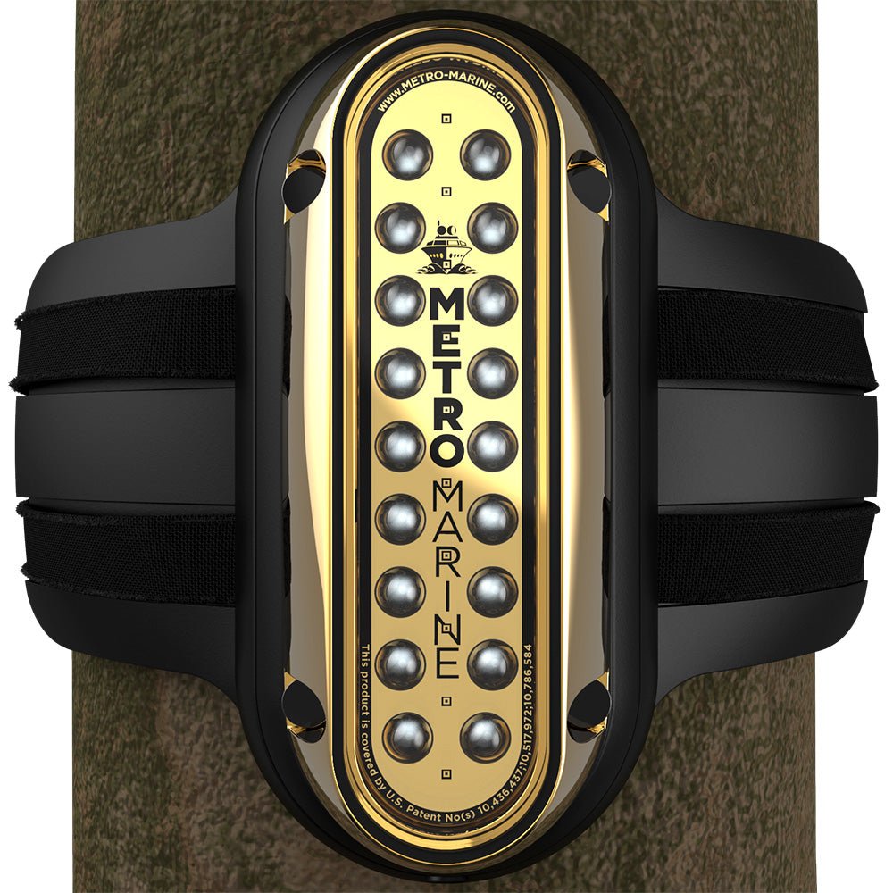 Metro Marine High - Output Vertical Piling Mount Light w/Intelligent Monochromatic LED's - Blue, 45 Beam - Get Tight Gear