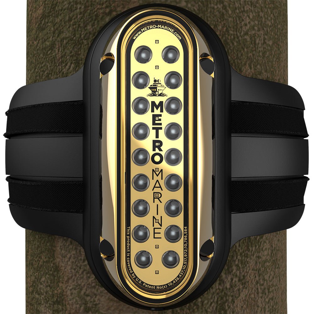 Metro Marine High - Output Vertical Piling Mount Light w/Intelligent Monochromatic LED's - Green, 45 Beam - Get Tight Gear