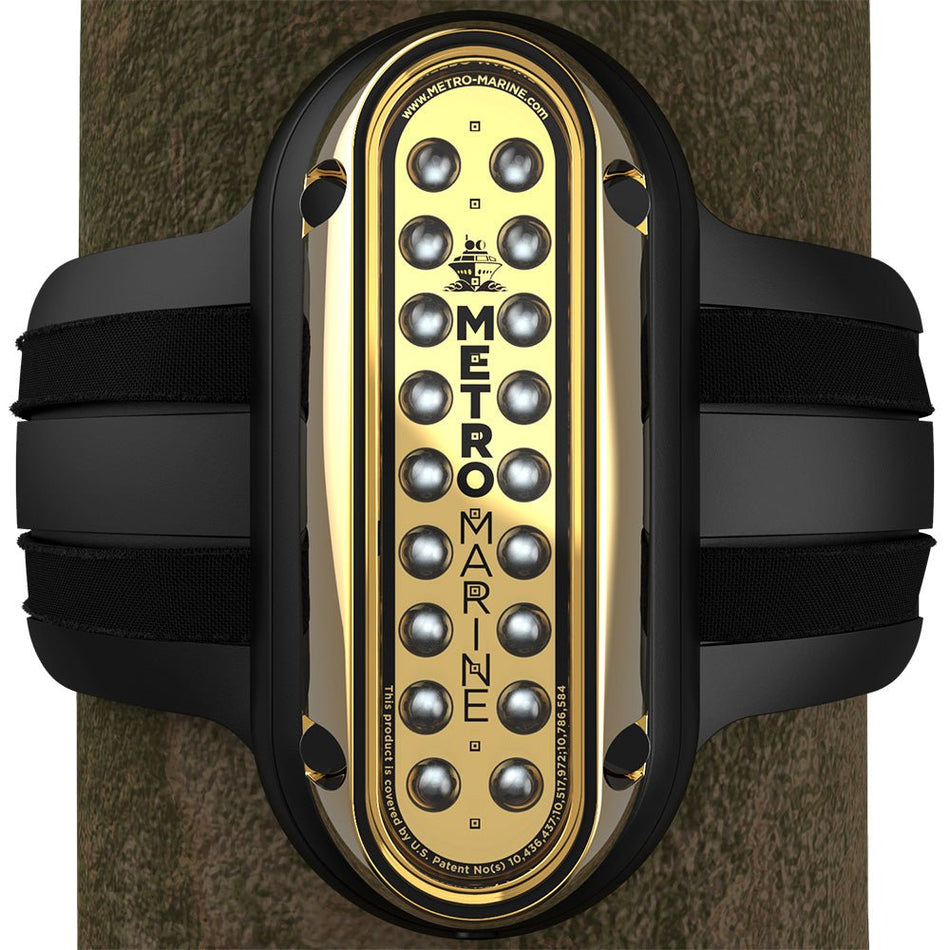 Metro Marine High - Output Vertical Piling Mount Light w/Intelligent Monochromatic LED's - Green, 90 Beam - Get Tight Gear