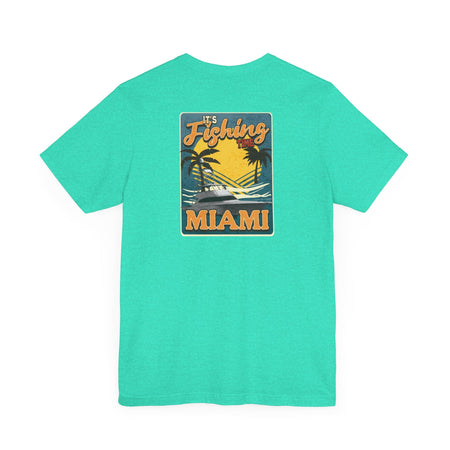 Miami Fishing Unisex Short Sleeve Tee - Perfect for Fishing Lovers - Get Tight Gear