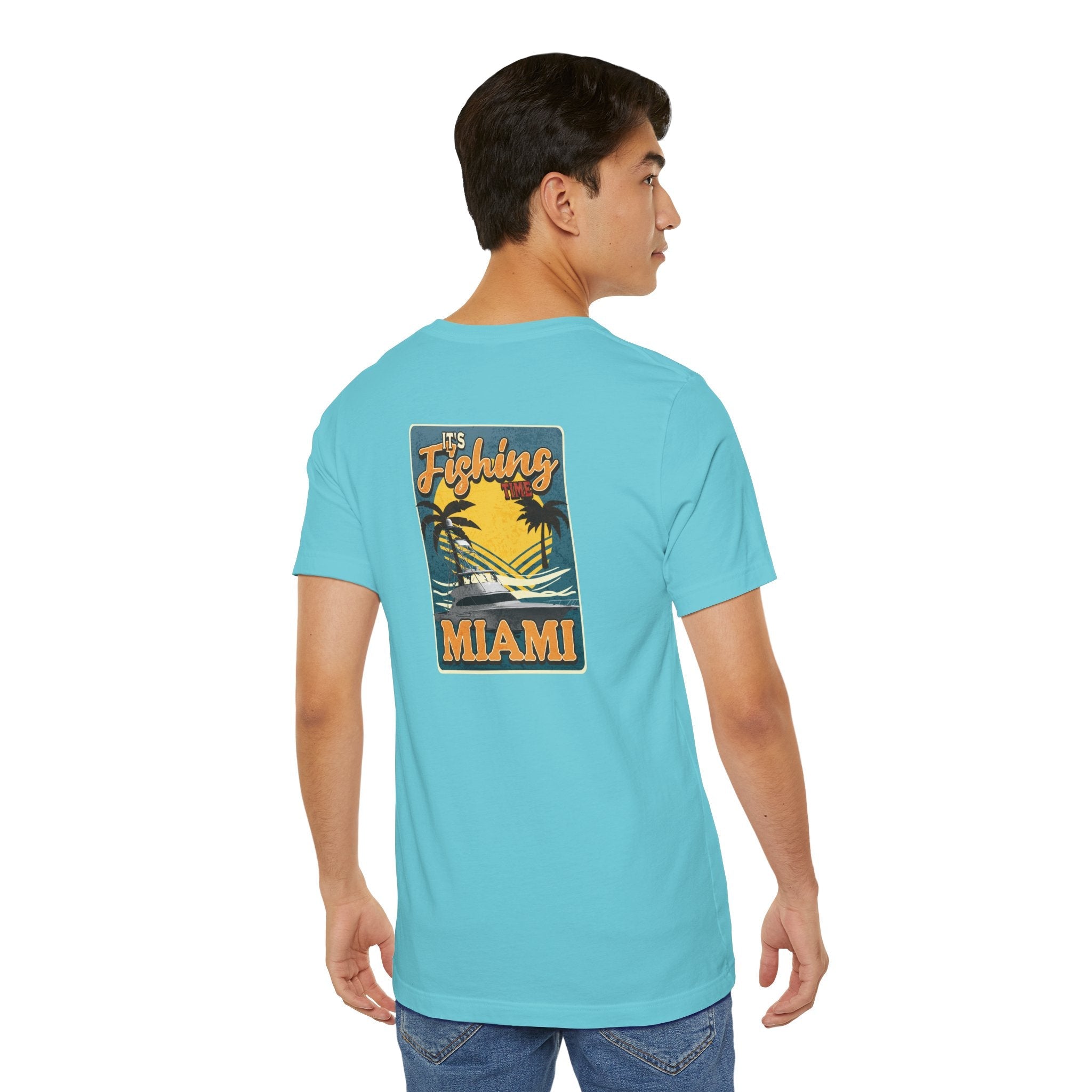 Miami Fishing Unisex Short Sleeve Tee - Perfect for Fishing Lovers - Get Tight Gear