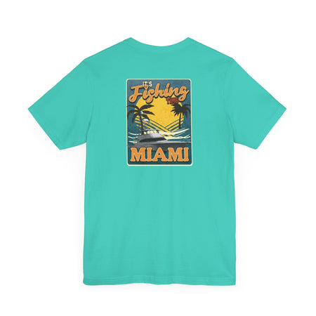 Miami Fishing Unisex Short Sleeve Tee - Perfect for Fishing Lovers - Get Tight Gear